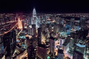 Kuala Lumpur skyline near an academic conference in Kuala Lumpur