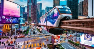 Downtown streets near an academic conference in Kuala Lumpur